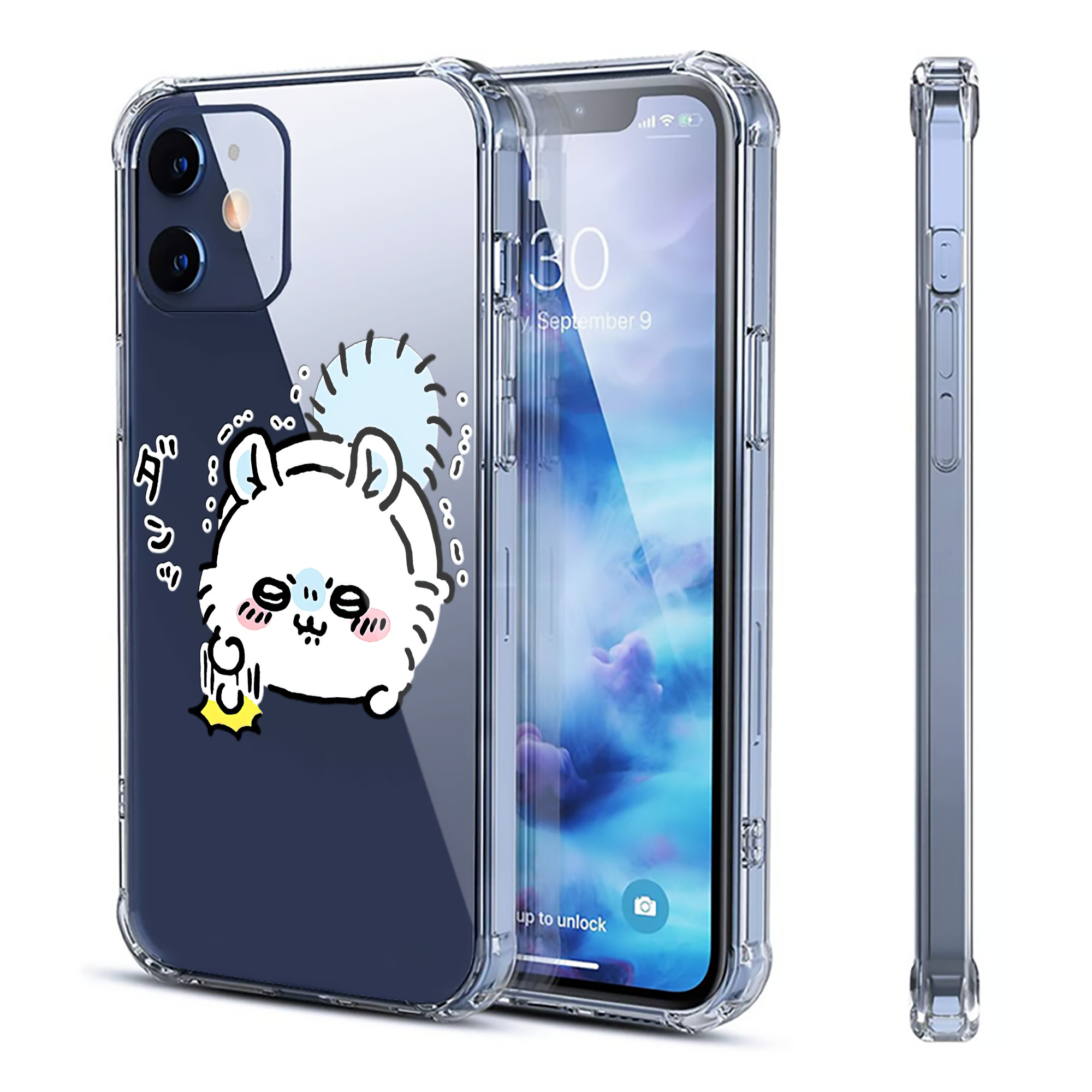 （画像用） ちいかわ モモンガ Chii-kawa Momonga 【iPhone 12シリーズ対応】透明スマホケース（クリアソフトケース）